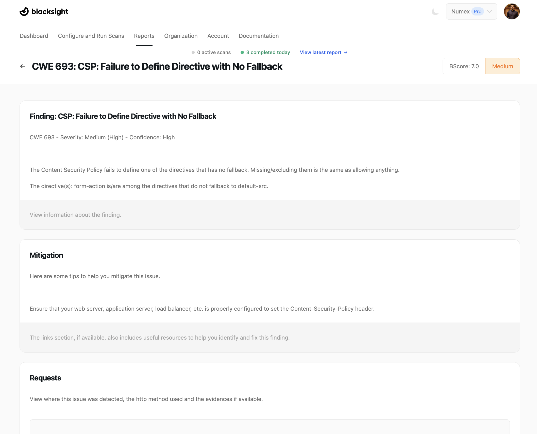 Investigate findings